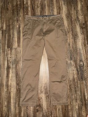 Express Men's Slim Khaki Chinos in Light Brown